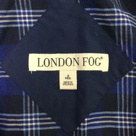 London Fog Hooded Minimalist Preppy Lightweight Casual Blue Full Zip Coat Size 8 - Picture 7 of 11